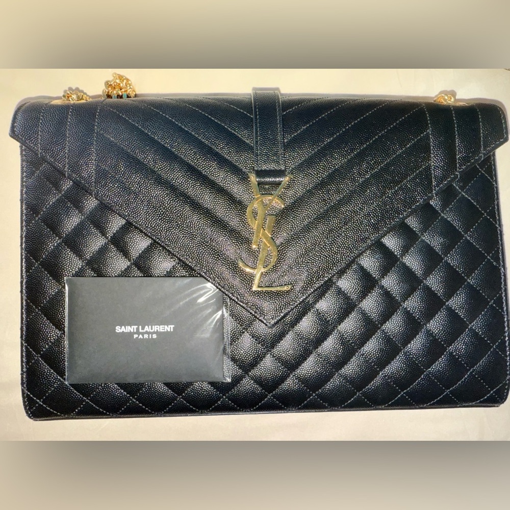Saint Laurent Black Quilted Leather Bag